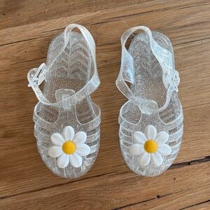 Clear Jelly Sandals with Daisy Design